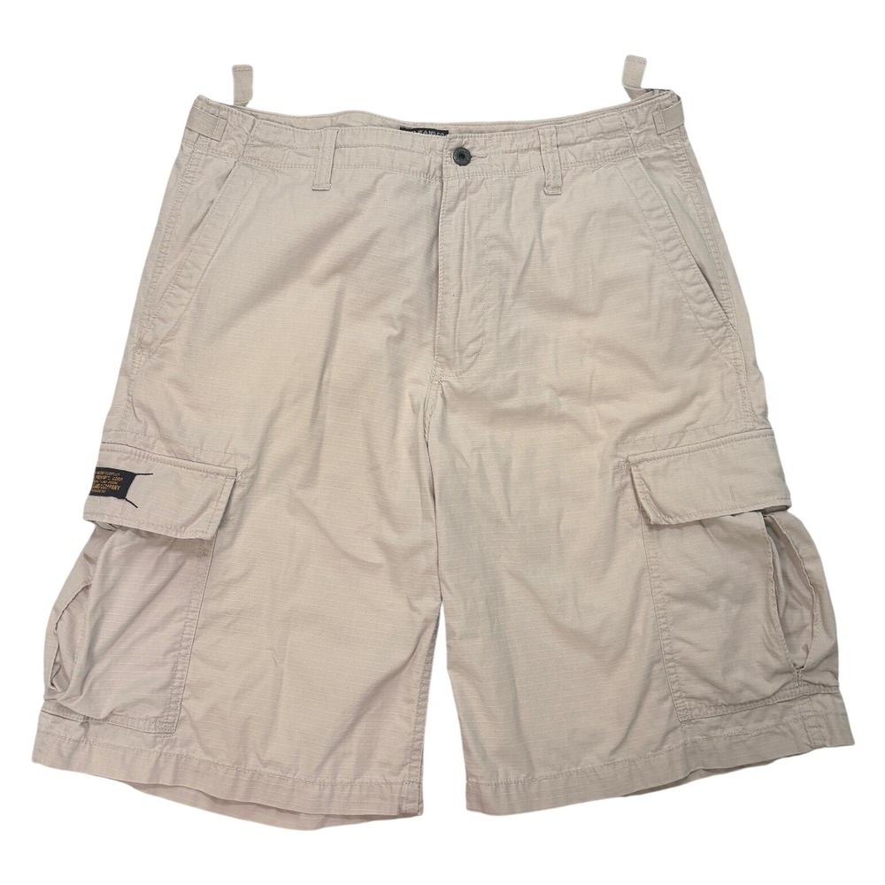 Polo Jeans Co Ralph Lauren Mens Khaki Ripstop Cargo Shorts Tan Size 34 Utility